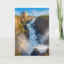 Dank U Heteluchtballon Zwevend Canyon Kaart