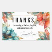 Dank u Hibiscus Serenade Paradise Rechthoekige Sticker (Voorkant)