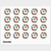Dank u Hibiscus Serenade Paradise Ronde Sticker (Vel)