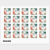 Dank u Hibiscus Serenade Paradise Vierkante Sticker (Vel)