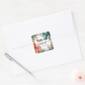 Dank u Hibiscus Serenade Paradise Vierkante Sticker (Envelop)