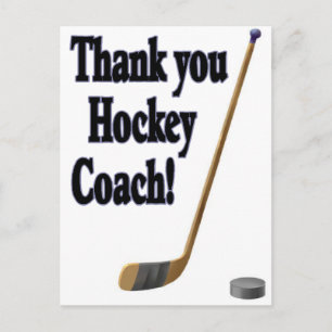 dank u hockey coach briefkaart