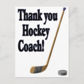 dank u hockey coach briefkaart (Voorkant)
