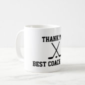 Dank u hockey coach koffie mok (Voorkant links)