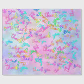 Dank u Holograaf Script Shop Boutique FavorPink Cadeaupapier (Vlak)