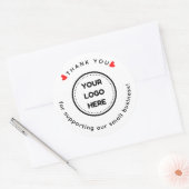 Dank u homemade Welkom Sticker met Logo (Envelop)