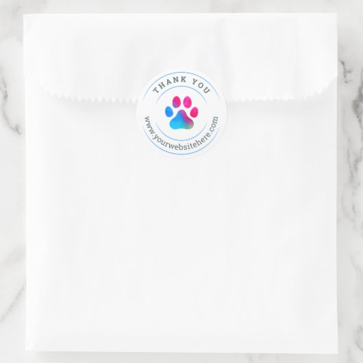 Dank u hond Small Business Sticker (Tas)