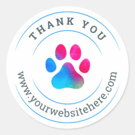 Dank u hond Small Business Sticker
