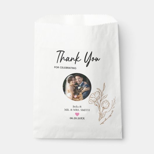Dank u Hond Treat Bruiloft Favor Bag | Aangepaste Bedankzakje (Voorkant)