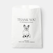 Dank u Hond Treat Pet Drawing Wedding Favor Bag Bedankzakje (Voorkant)