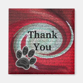 Dank u hond Walker Paw Print Swirl Pet Sitter Magneet (Voorkant)