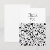 Dank u Hond Zittend Zorg Leuke Hond Kunst Bedankkaart (Voorkant / Achterkant)
