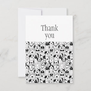 Dank u Hond Zittend Zorg Leuke Hond Kunst Bedankkaart