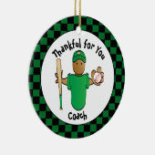 Dank u Honkbal Coach Budget Vakantie Gift Keramisch Ornament (Rechts)