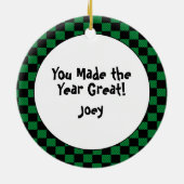 Dank u Honkbal Coach Budget Vakantie Gift Keramisch Ornament (Achterkant)