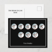 Dank u honkbal op maat gepersonaliseerd briefkaart (Voorkant / Achterkant)