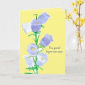 Dank u Hospice Care Gever Canterbury Bells Kaart (Gele Bloem)