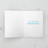 Dank u Hospitality Caraf Cups Bedankkaart (Binnen)