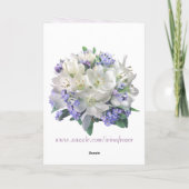 Dank u.Hospitality Kaart. Krokussen, vergeet-mij-n Bedankkaart (Achterkant)