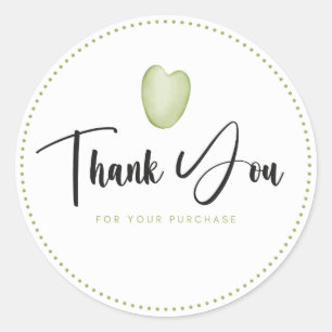 Dank u Hoya Kerrii Heart Leaf Small Business Ronde Sticker