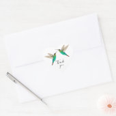 Dank u, Hummingbird Hart Sticker (Envelop)
