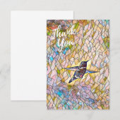 Dank u 'Hummingbird' mozaïekkaart Bedankkaart (Voorkant / Achterkant)