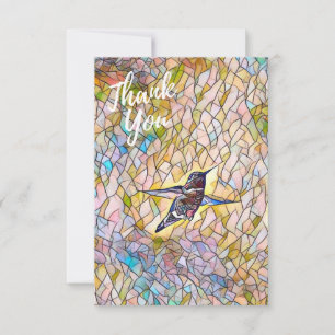 Dank u 'Hummingbird' mozaïekkaart Bedankkaart