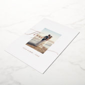 Dank U Huwelijk Elegante Calligrafie Folie Feestdagenkaart (Gedraaid)