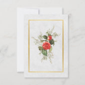 Dank U Huwelijksbetrokkenheid Rood Goud Feestelijk Bedankkaart (Achterkant)