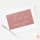 Dank u, huwelijksgunst, Roos, wit Rechthoekige Sticker (Envelop)