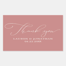 Dank u, huwelijksgunst, Roos, wit Rechthoekige Sticker