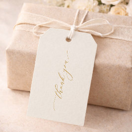 Dank U Huwelijksgunsttag – Elegant Ivoor Cadeaulabel
