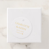 "Dank u" Huwelijkshart Bedankjes Labels (Met doos)