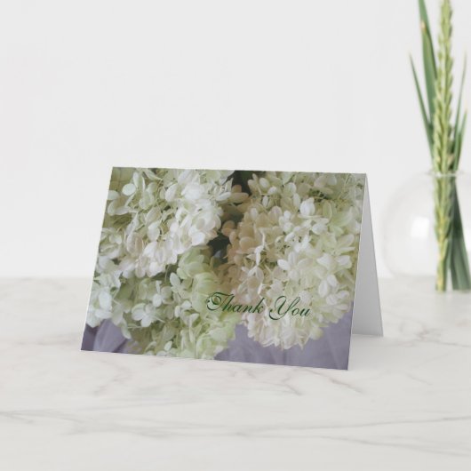 Dank u Hydrangea Bedankkaart (Voorkant)