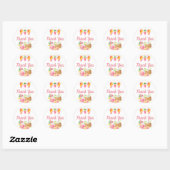 Dank u Ice Lolly Bunting Hawaiian Theme Party Ronde Sticker (Vel)