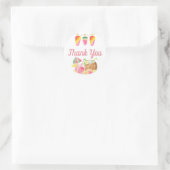 Dank u Ice Lolly Bunting Hawaiian Theme Party Ronde Sticker (Tas)
