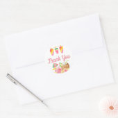 Dank u Ice Lolly Bunting Hawaiian Theme Party Ronde Sticker (Envelop)