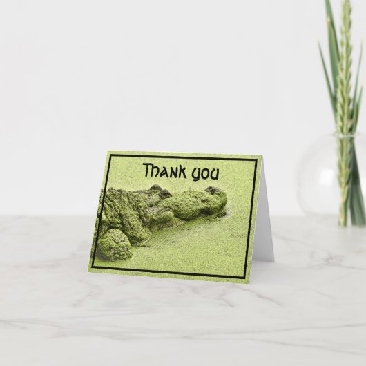 "Dank u, Ierse Green Gator in Ducroed Photo Bedankkaart (Voorkant)