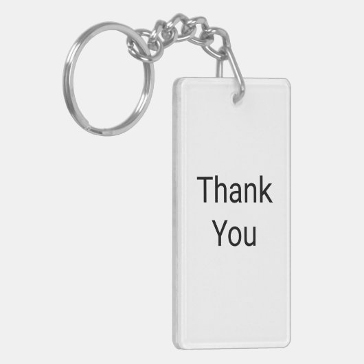Dank u - ik ben dankbaar sleutelhanger (Voorkant Links)