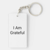 Dank u - ik ben dankbaar sleutelhanger (achterkant)