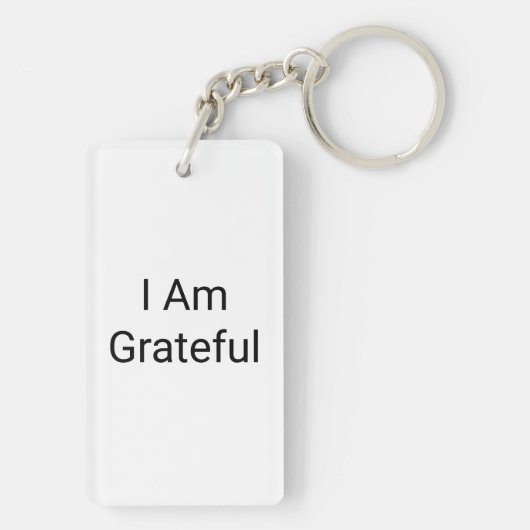 Dank u - ik ben dankbaar sleutelhanger (achterkant)