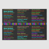 Dank u in 30 Talen Waardering Tissuepapier (Voorkant)