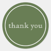 dank u in de groene klassieke ronde sticker (Voorkant)