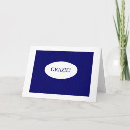 Dank u in het Italiaans Bedankkaart