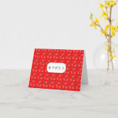 Dank u in het Japans met de Rode achtergrond Ariga Kaart (Gele Bloem)