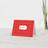 Dank u in het Japans met de Rode achtergrond Ariga Kaart (Voorkant)