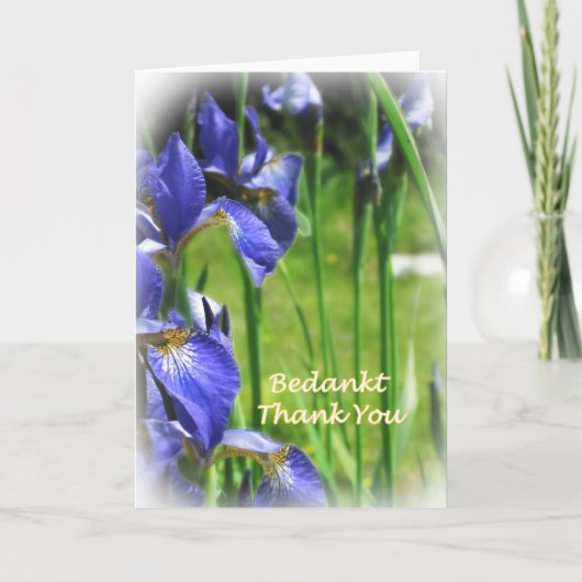 Dank u in het Nederlands en het Engels Bedankkaart (Voorkant)