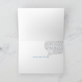 Dank u in het Wenskaart van vele Talen Bedankkaart (Binnen)