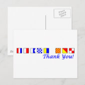 Dank u in nautische vlag alfabet briefkaart (Voorkant / Achterkant)