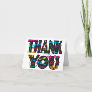 Dank u in Om het even welke Taal Bedankkaart